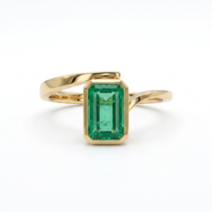 Anillo Figuras Mixtas Rectangular - 0145592 Anillo Figuras Mixtas Esmeralda Cuadrado Oro 18k