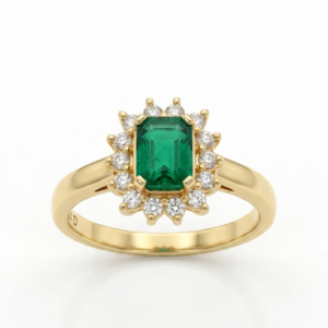 Anillo Marquesa Esmeralda Oscura Rectangular - 0145552 (3) Anillo Esmeralda Eterna